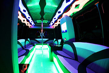 Party bus interiors